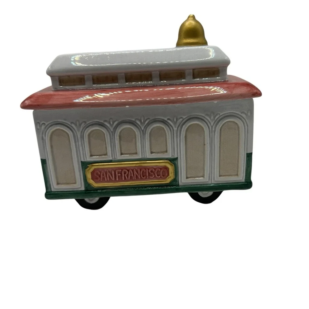JKL 375 San‎ Francisco Trolley Cookie Jar Ceramic Inspired By Powell-Hyde line